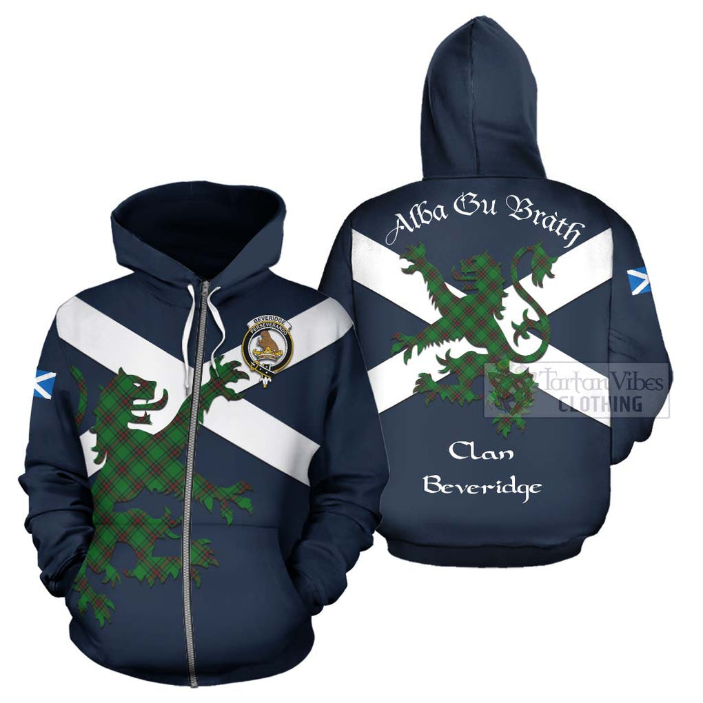 Tartan Vibes Clothing Beveridge Tartan Lion Rampant Hoodie – Proudly Display Your Heritage with Alba Gu Brath and Clan Name