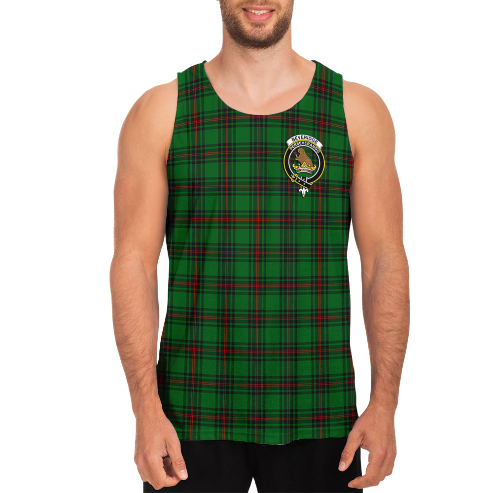 Beveridge Tartan Mens Tank Top with Family Crest - Tartanvibesclothing