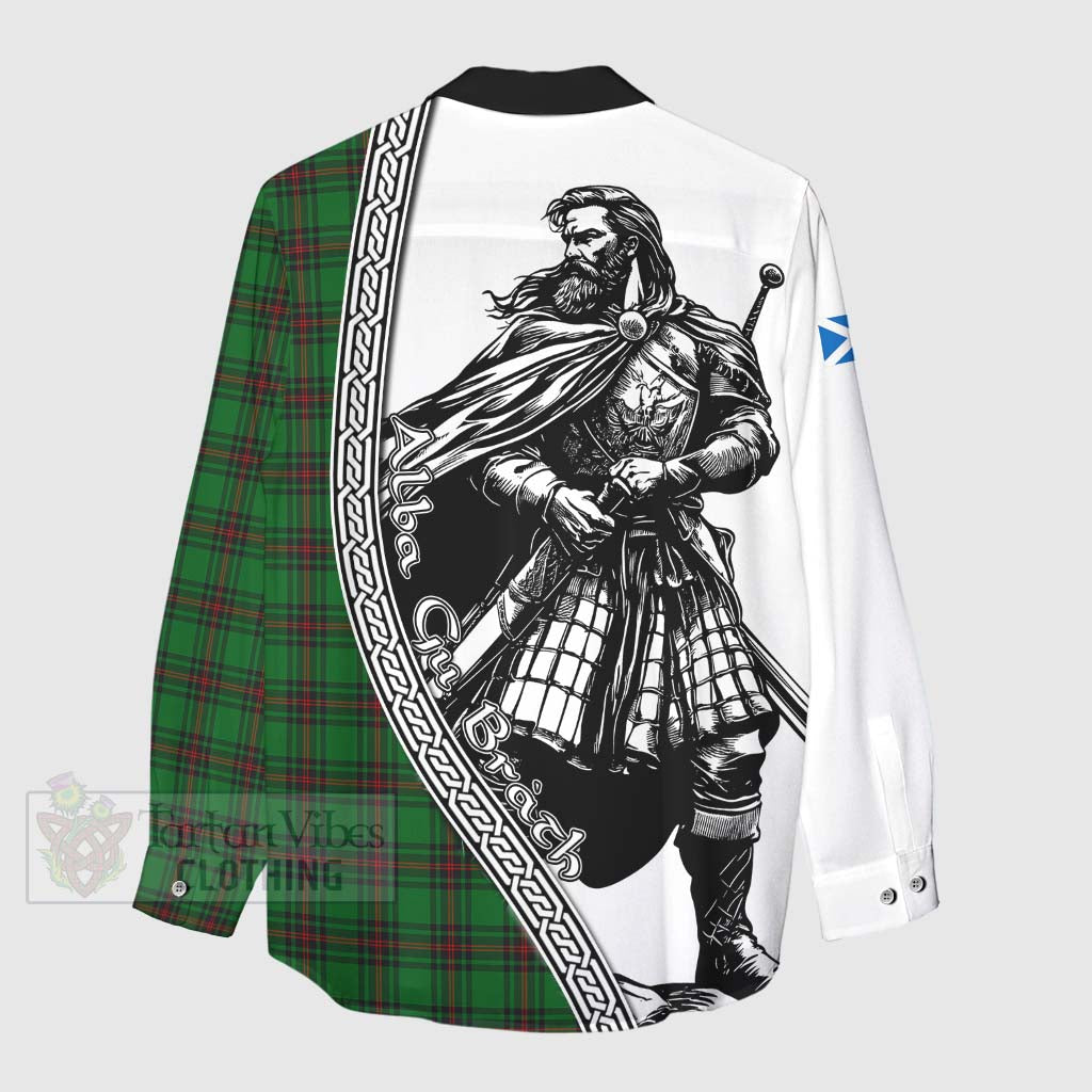 Tartan Vibes Clothing Beveridge Tartan Clan Crest Women's Casual Shirt with Highlander Warrior Celtic Style