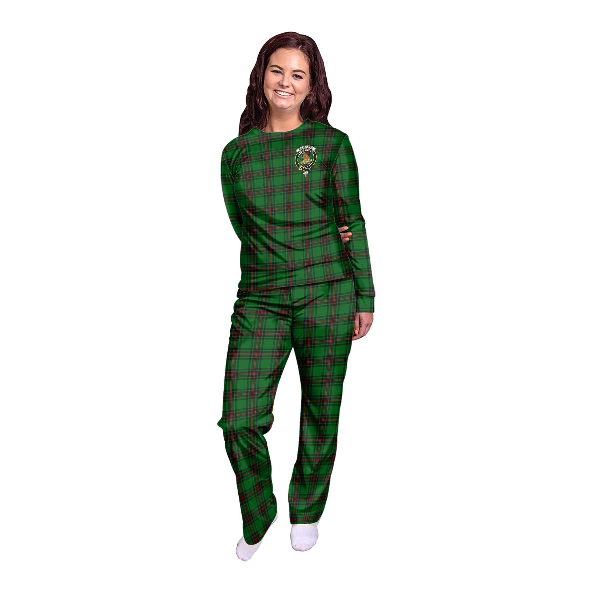 Beveridge Tartan Pajamas Family Set with Family Crest - Tartan Vibes Clothing