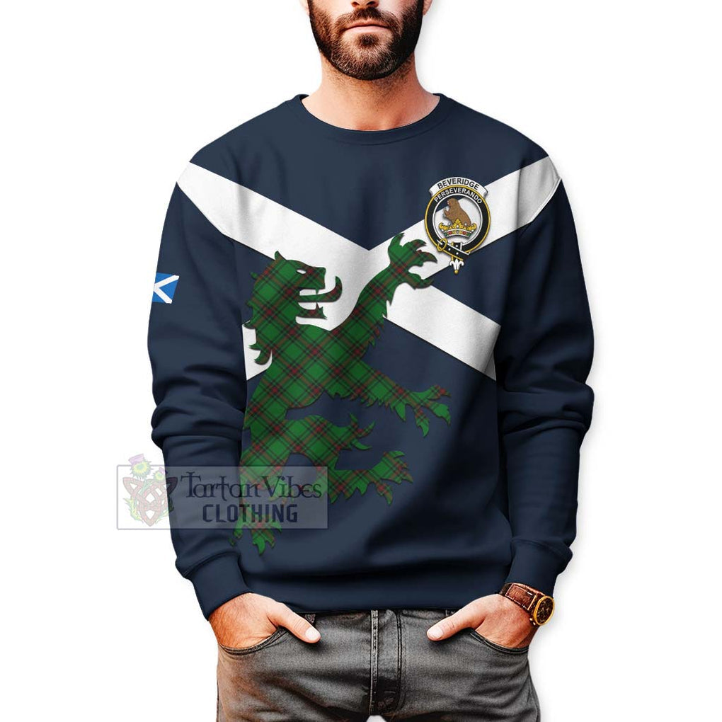 Tartan Vibes Clothing Beveridge Tartan Lion Rampant Sweatshirt – Proudly Display Your Heritage with Alba Gu Brath and Clan Name