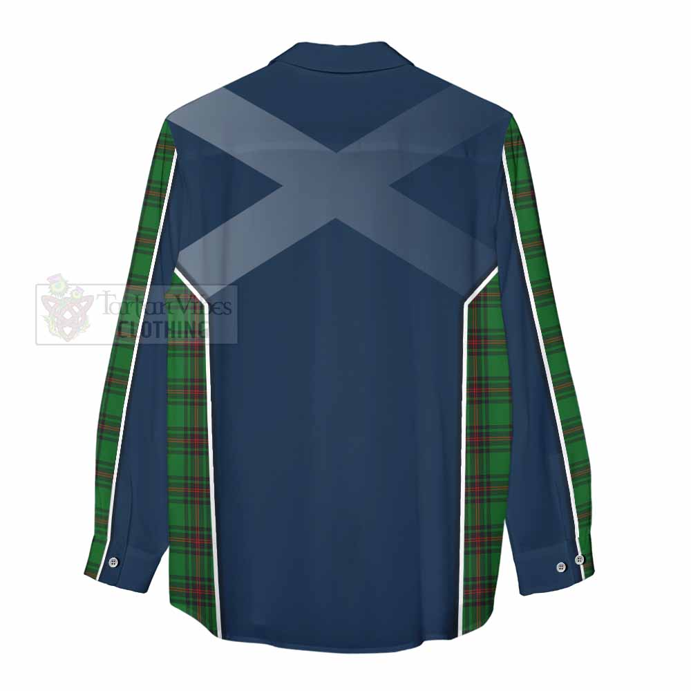 Tartan Vibes Clothing Beveridge Tartan Women's Casual Shirt with Family Crest and Lion Rampant Vibes Sport Style