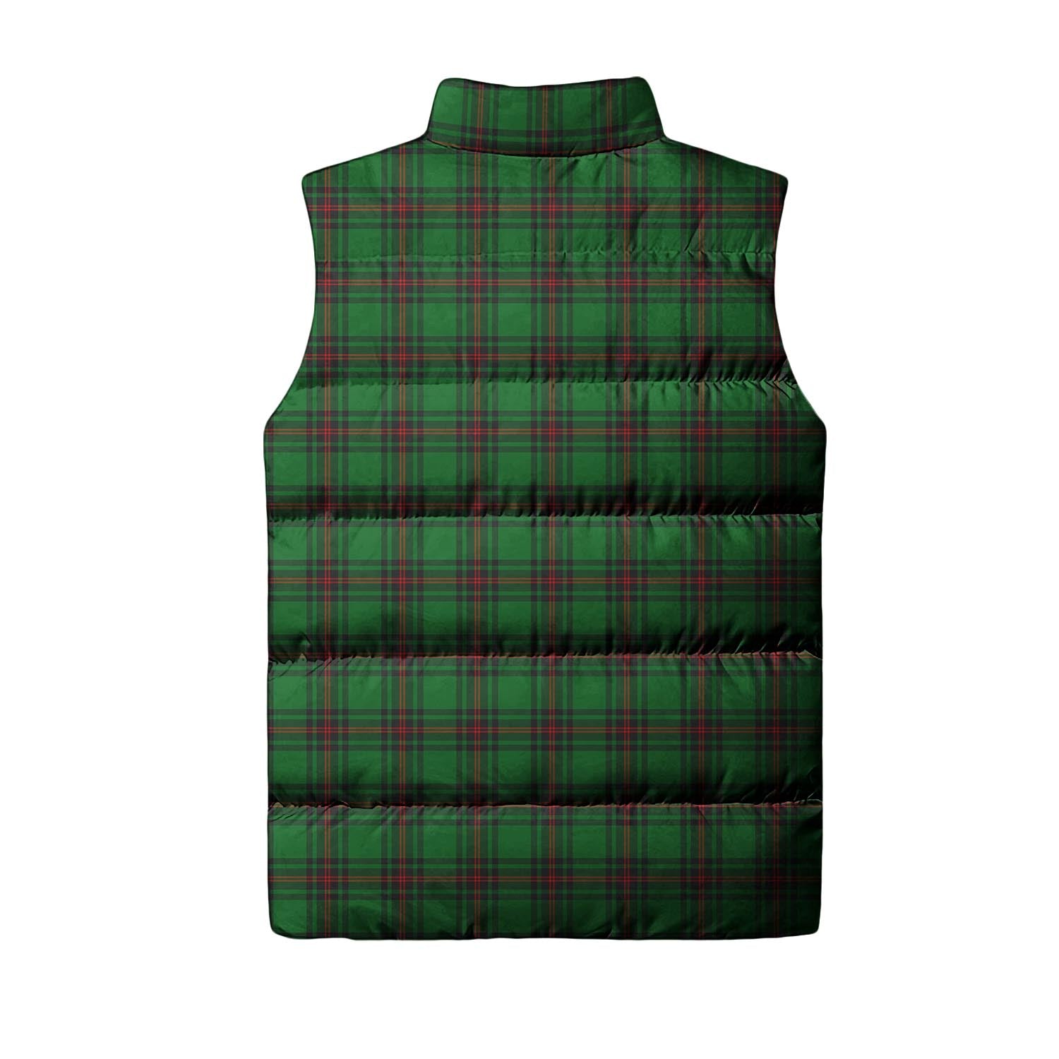 Beveridge Tartan Sleeveless Puffer Jacket with Family Crest - Tartanvibesclothing