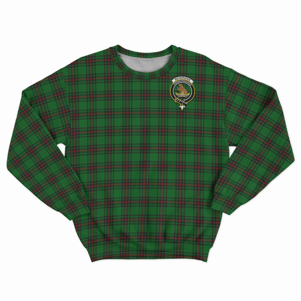 Beveridge Tartan Sweatshirt with Family Crest - Tartan Vibes Clothing