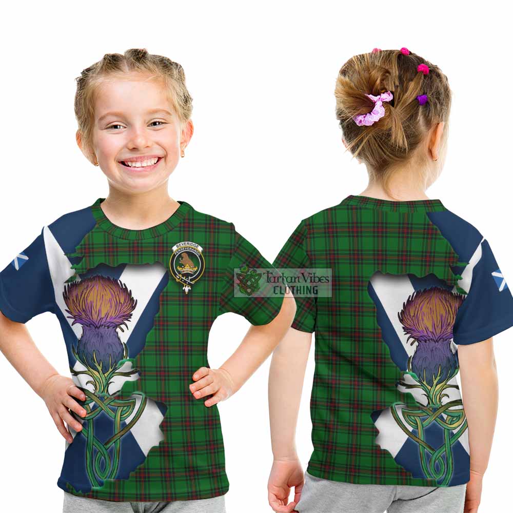 Beveridge Tartan Family Crest Kid T-Shirt Scottish Thistle Celtic Inspired - Tartan Vibes Clothing