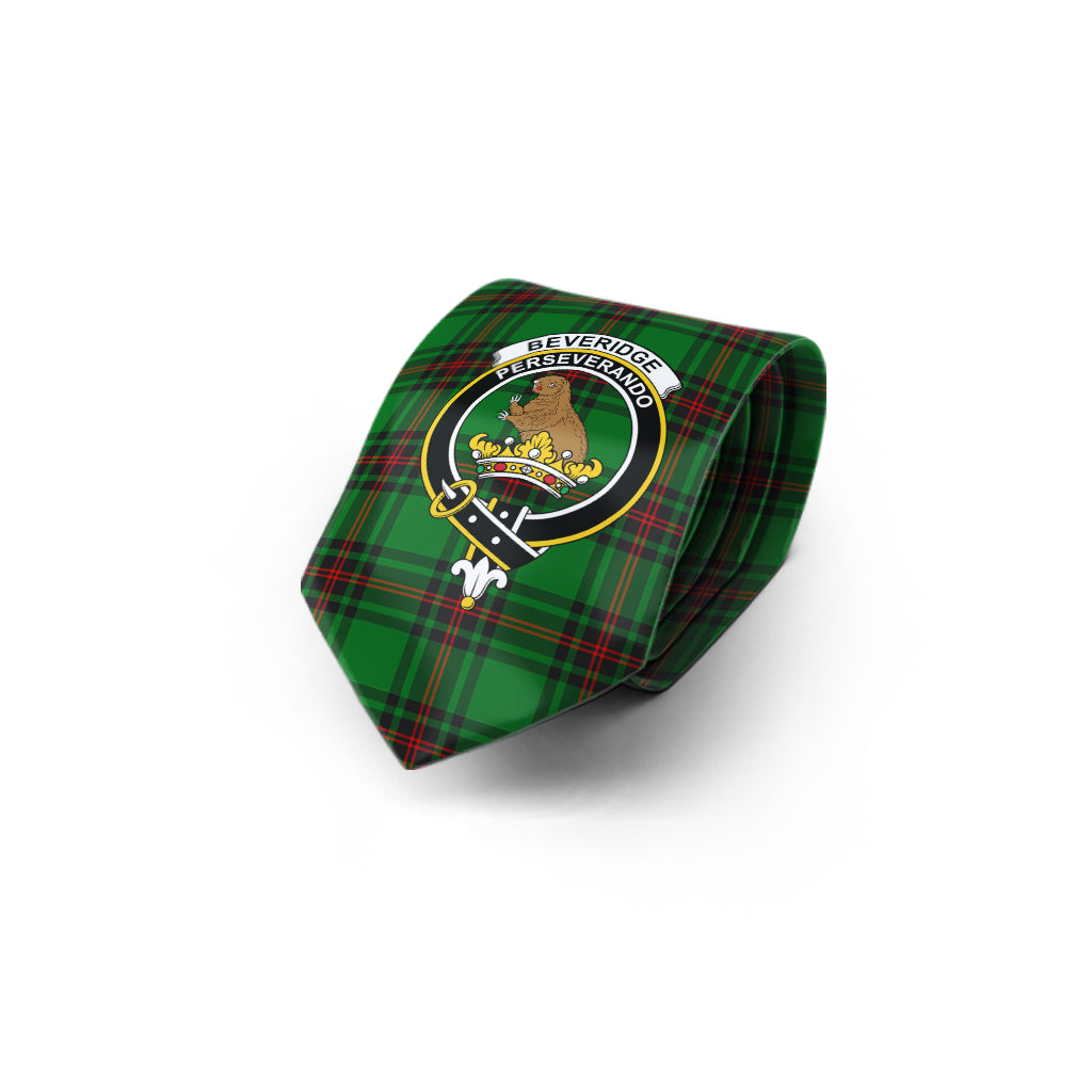 Beveridge Tartan Classic Necktie with Family Crest - Tartan Vibes Clothing