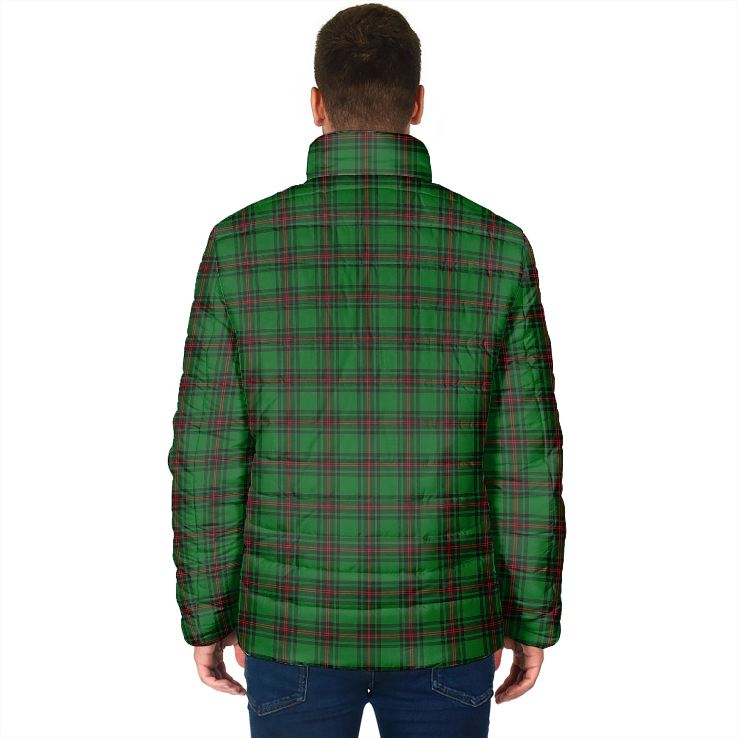 Beveridge Tartan Padded Jacket with Family Crest - Tartan Vibes Clothing