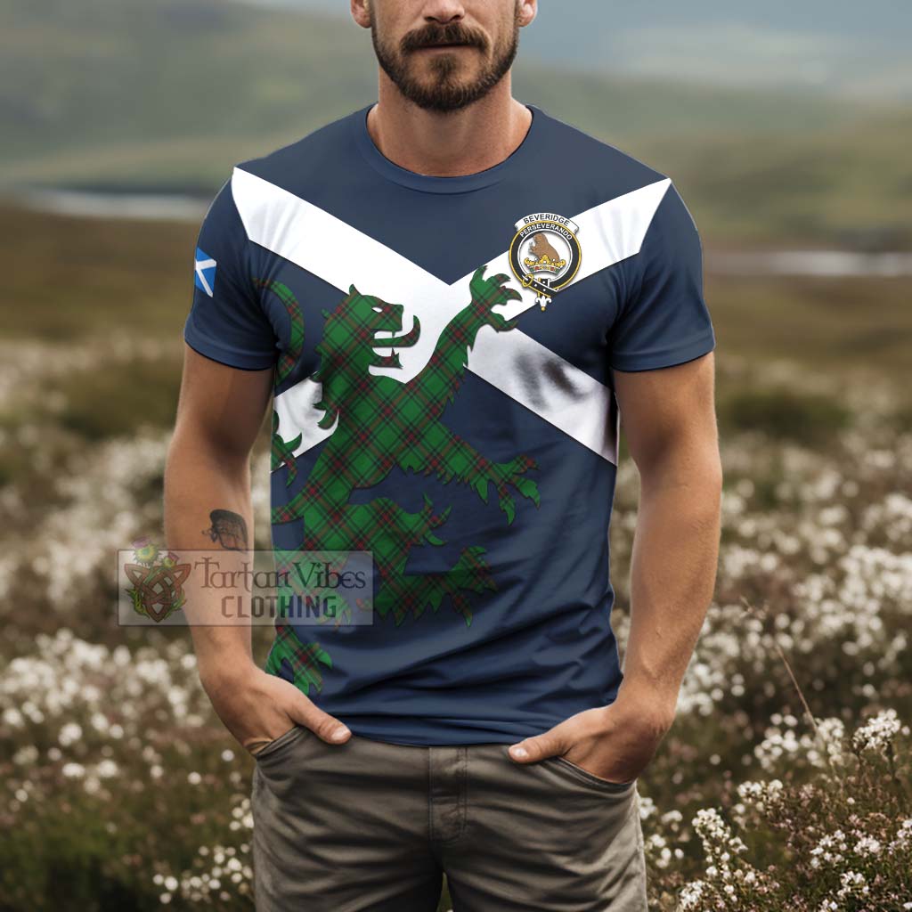 Tartan Vibes Clothing Beveridge Tartan Lion Rampant T-Shirt – Proudly Display Your Heritage with Alba Gu Brath and Clan Name