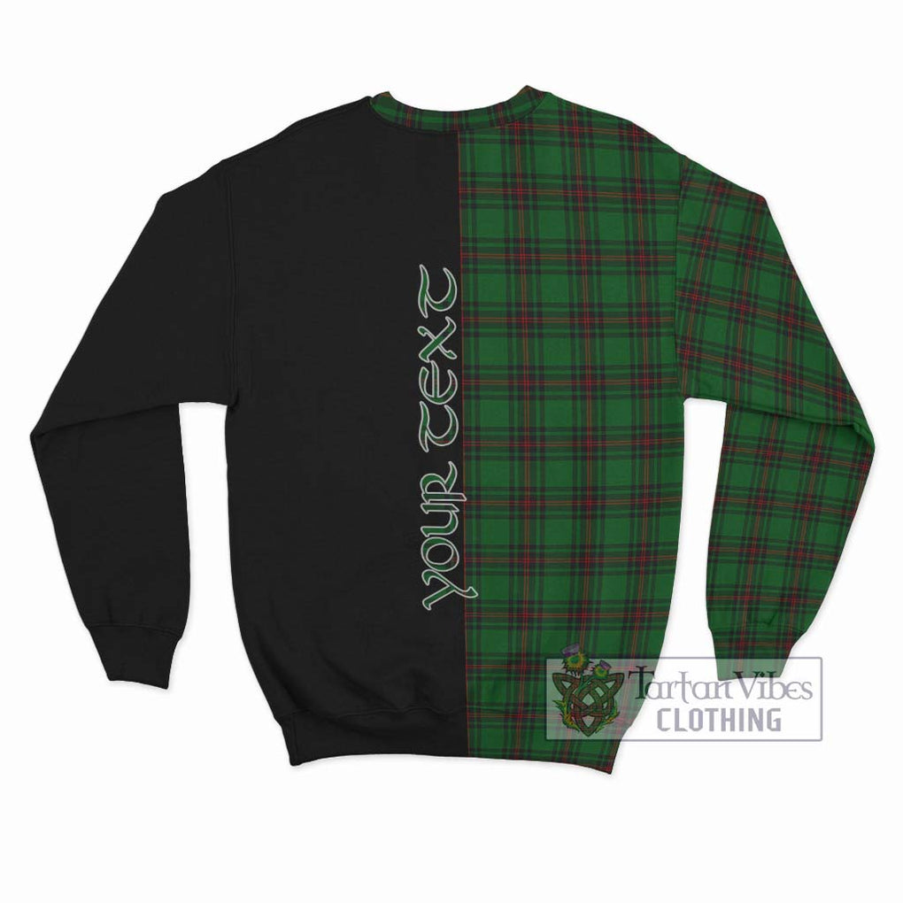 Beveridge Tartan Sweatshirt with Family Crest and Half Of Me Style - Tartanvibesclothing Shop