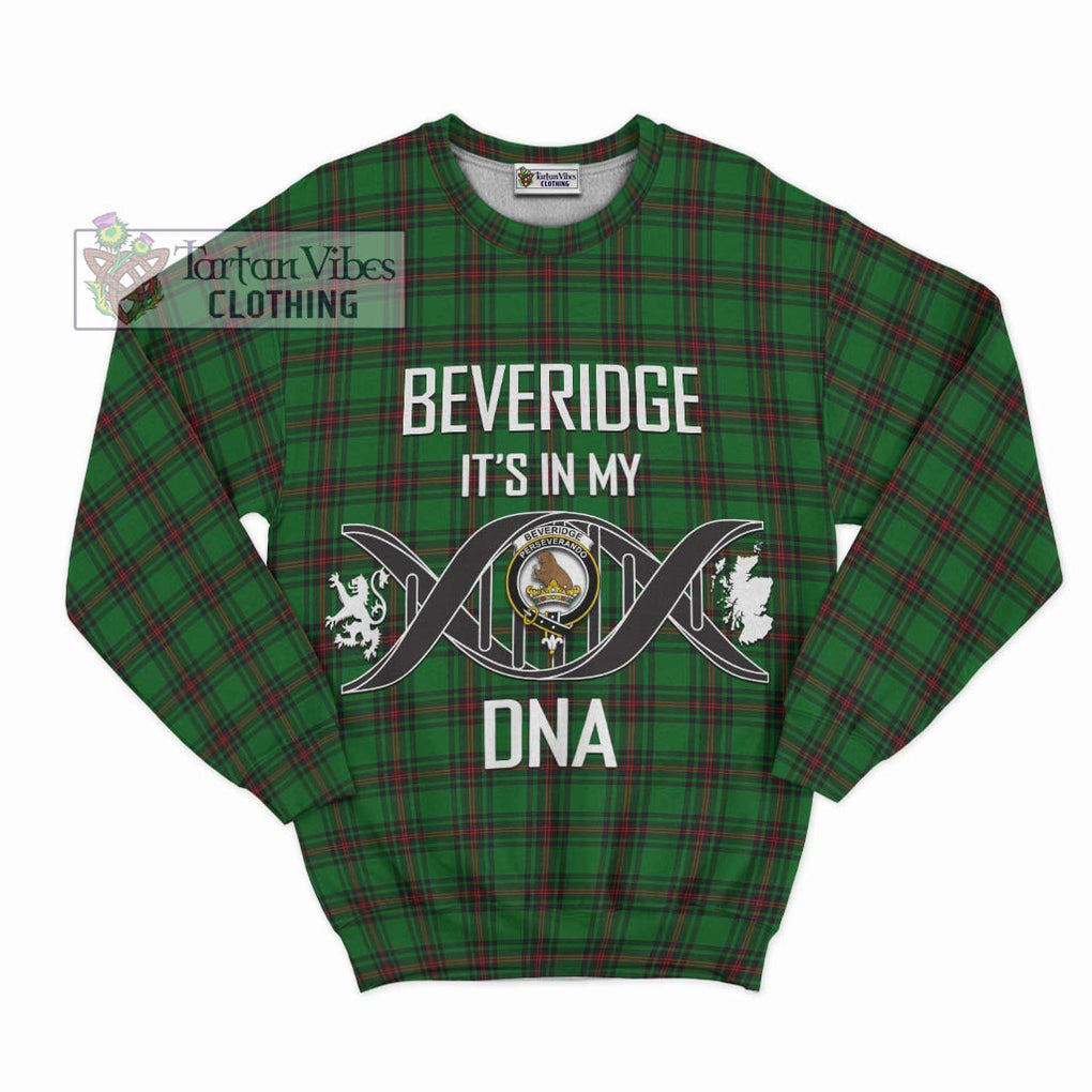 Beveridge Tartan Sweatshirt with Family Crest DNA In Me Style - Tartanvibesclothing Shop