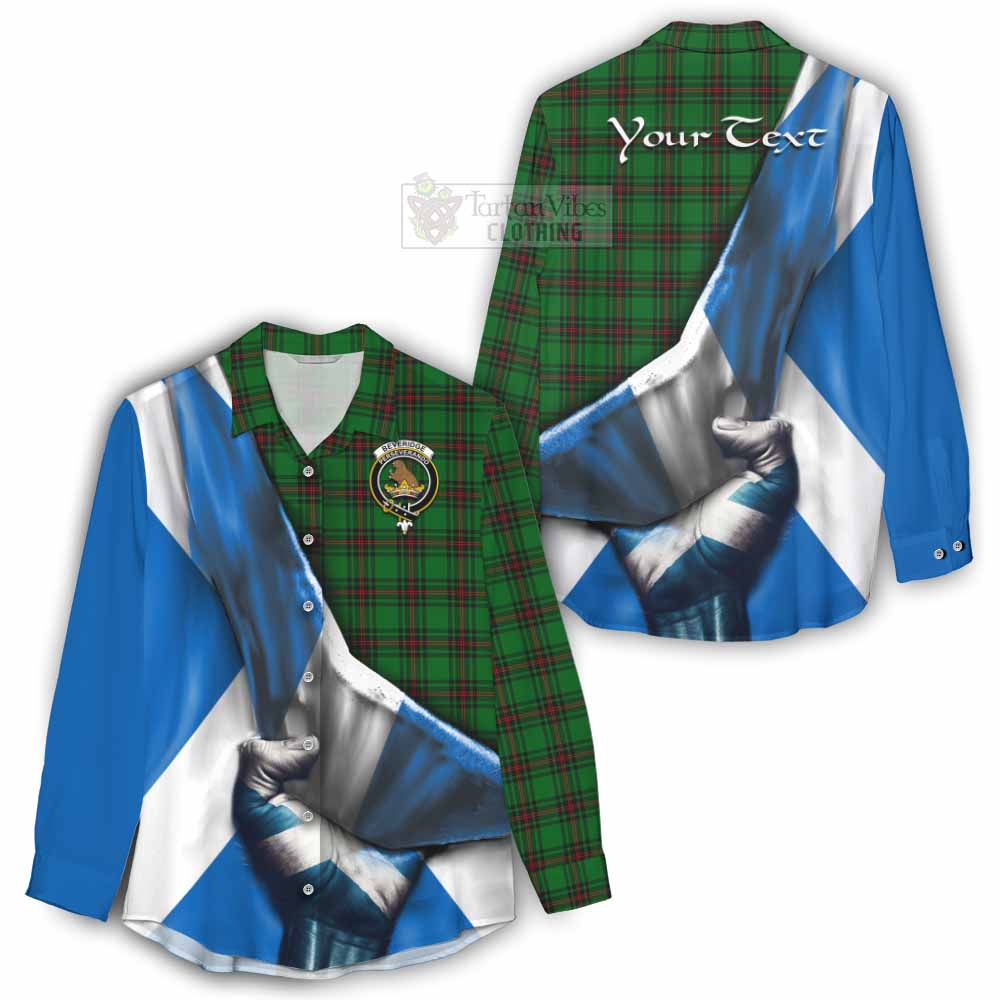 Tartan Vibes Clothing Beveridge Tartan Women's Casual Shirt with Family Crest Scotland Patriotic Style