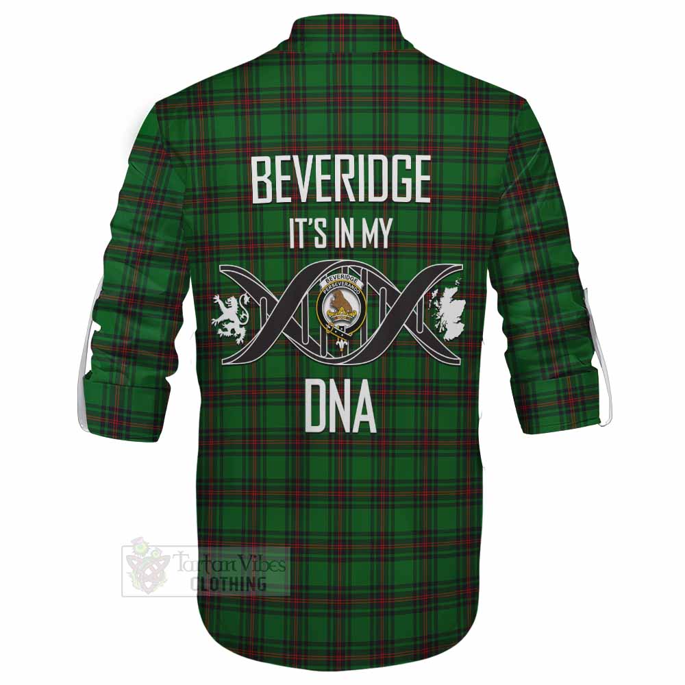 Tartan Vibes Clothing Beveridge Tartan Ghillie Kilt Shirt with Family Crest DNA In Me Style