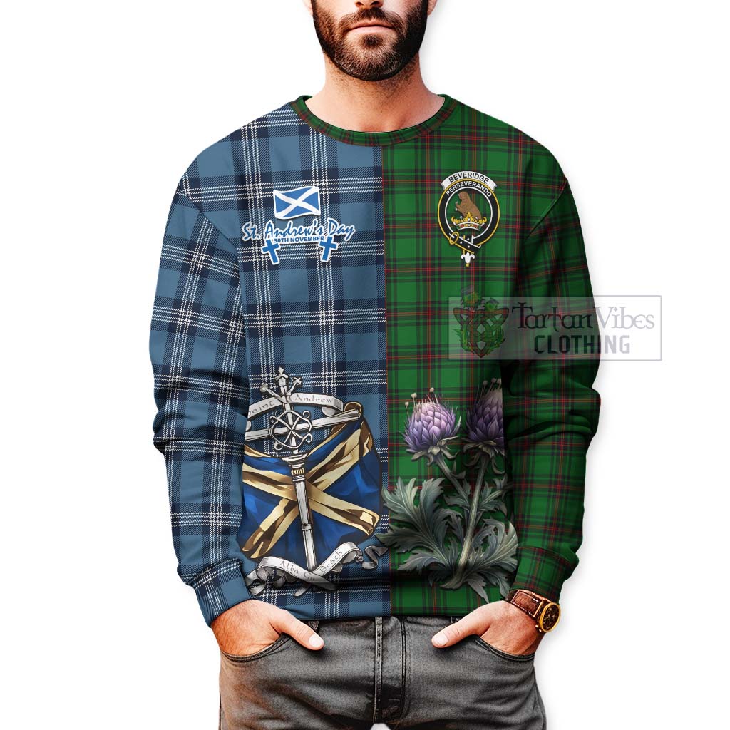 Tartan Vibes Clothing Beveridge Tartan Sweatshirt Happy St. Andrew's Day Half Tartan Style