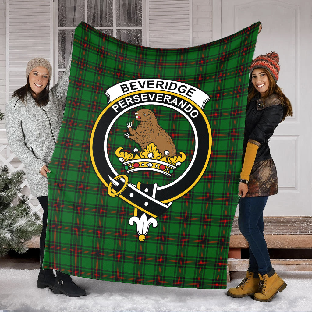 Beveridge Tartan Blanket with Family Crest - Tartan Vibes Clothing