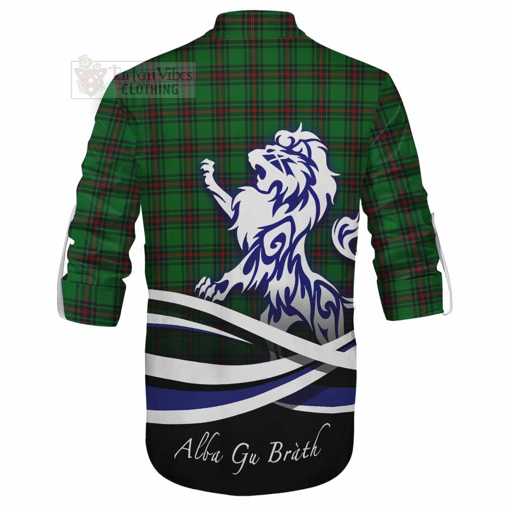 Tartan Vibes Clothing Beveridge Tartan Ghillie Kilt Shirt with Alba Gu Brath Regal Lion Emblem