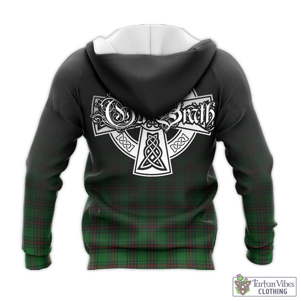 Tartan Vibes Clothing Beveridge Tartan Knitted Hoodie Featuring Alba Gu Brath Family Crest Celtic Inspired