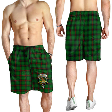 Beveridge Tartan Mens Shorts with Family Crest