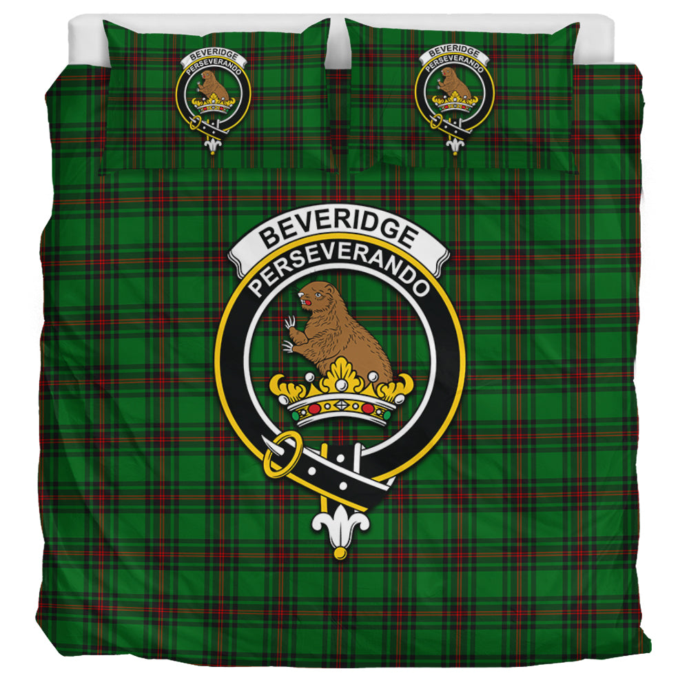 Beveridge Tartan Bedding Set with Family Crest UK Bedding Set UK Super King 104*94 inch - Tartan Vibes Clothing