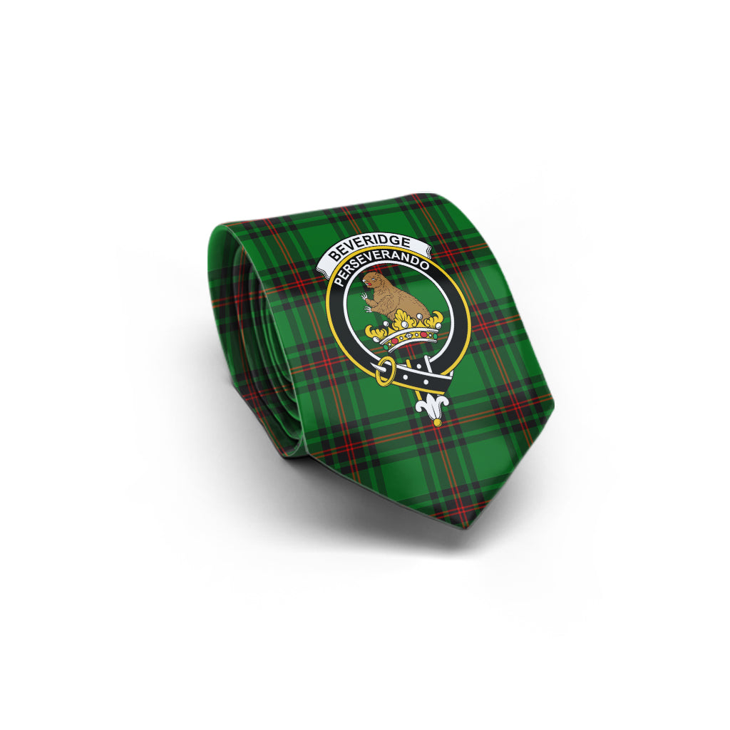 Beveridge Tartan Classic Necktie with Family Crest - Tartan Vibes Clothing