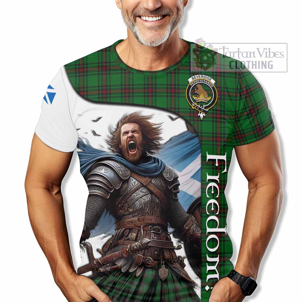 Beveridge Crest Tartan T-Shirt Inspired by the Freedom of Scottish Warrior