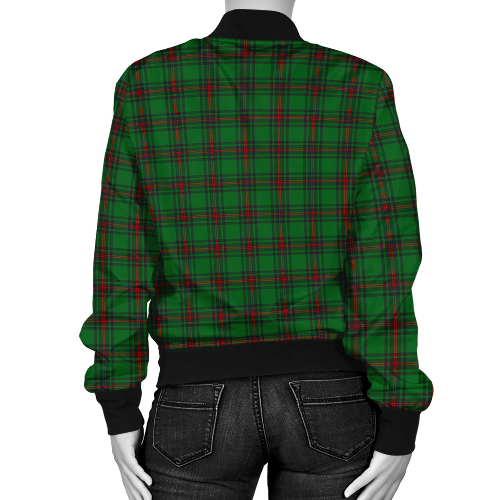 Beveridge Tartan Bomber Jacket with Family Crest - Tartanvibesclothing