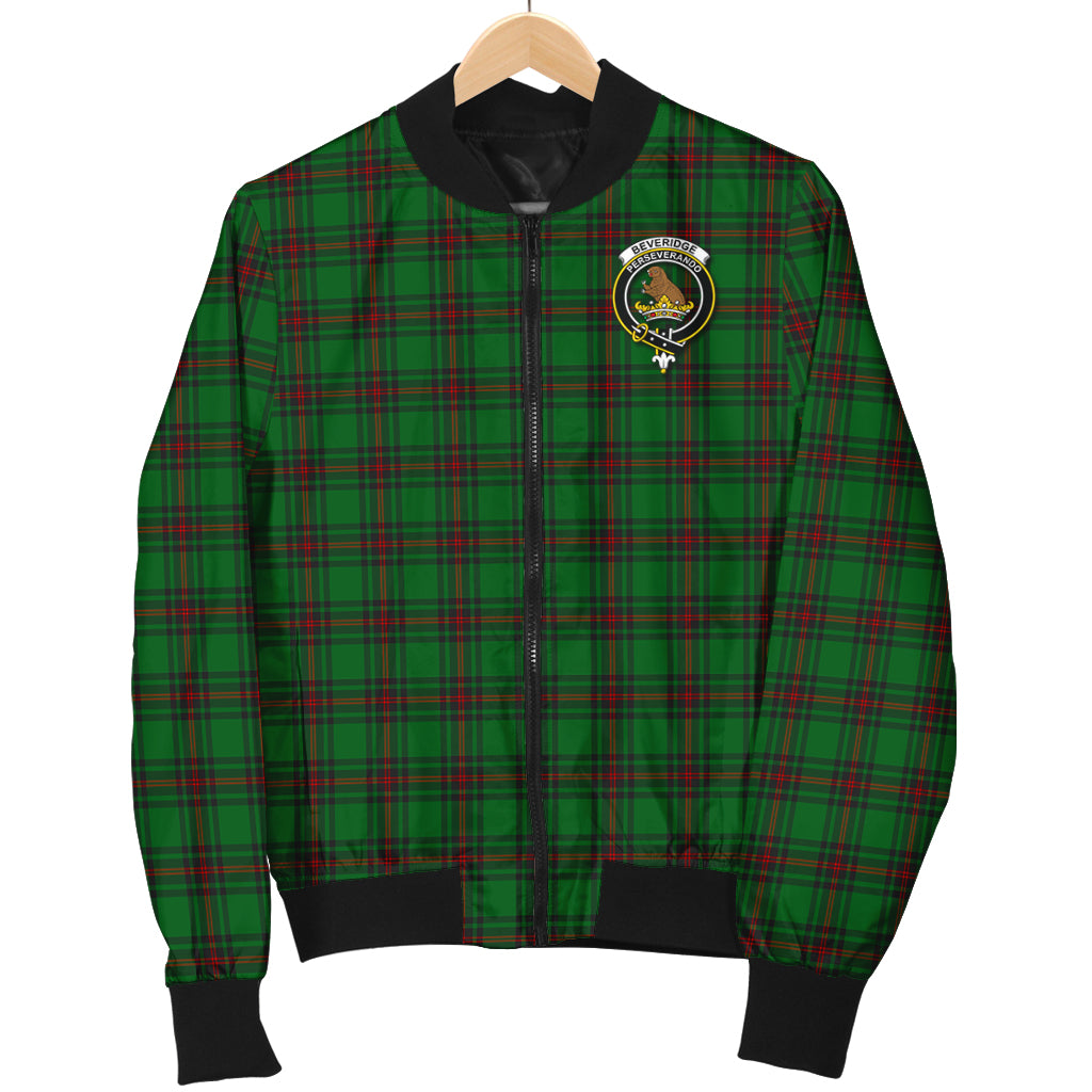 Beveridge Tartan Bomber Jacket with Family Crest - Tartanvibesclothing