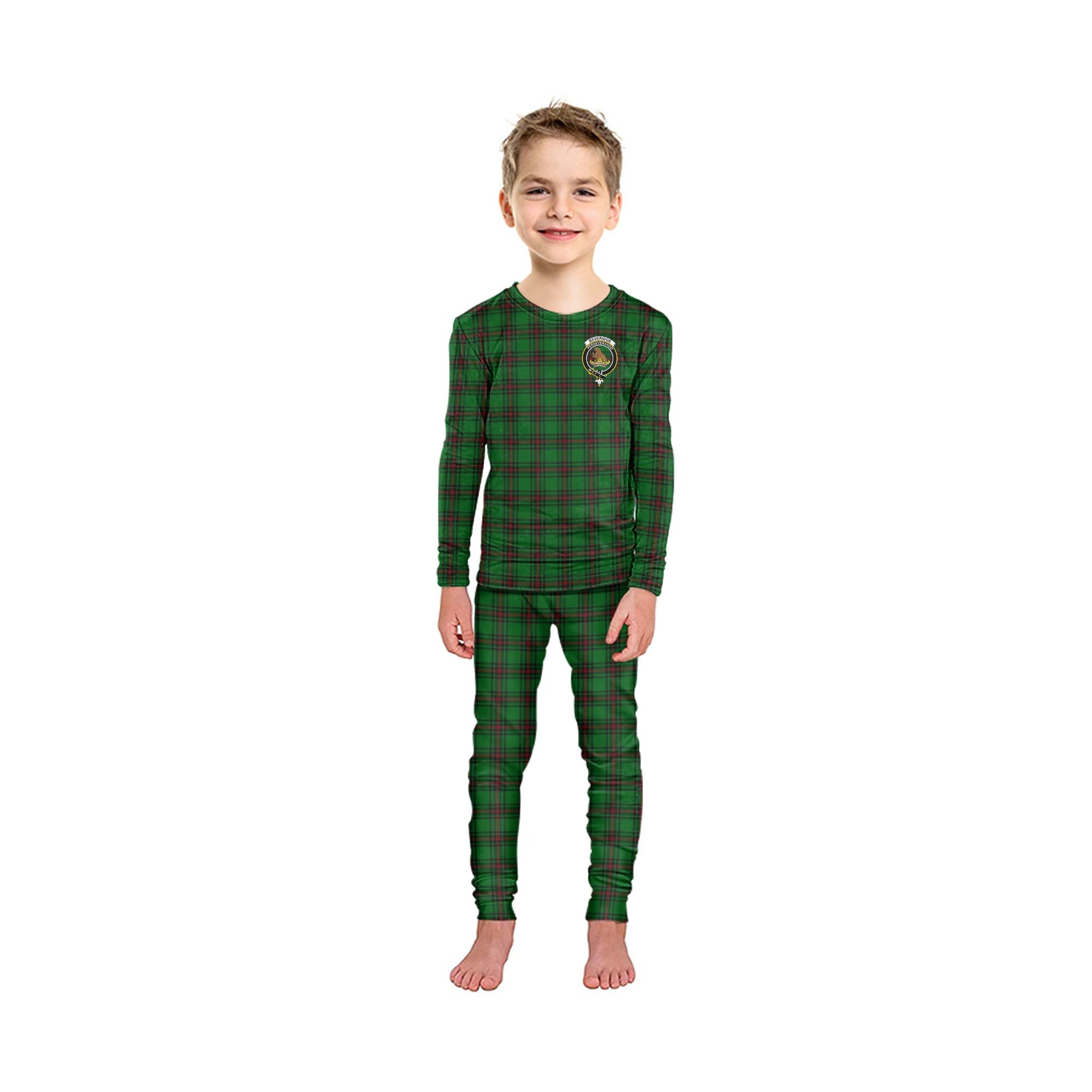 Beveridge Tartan Pajamas Family Set with Family Crest - Tartan Vibes Clothing