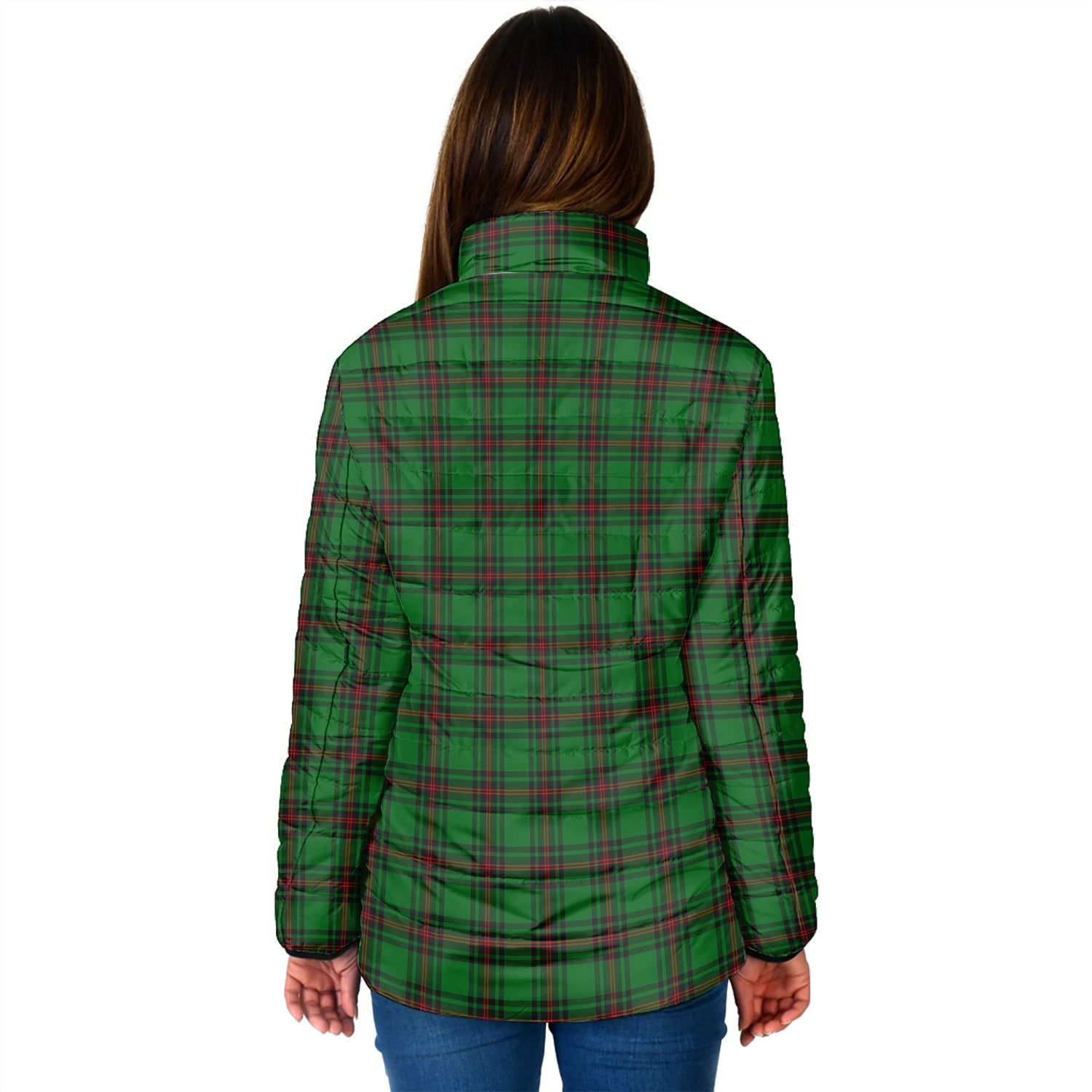 Beveridge Tartan Padded Jacket with Family Crest - Tartan Vibes Clothing