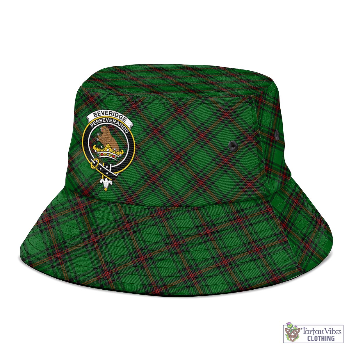 Tartan Vibes Clothing Beveridge Tartan Bucket Hat with Family Crest