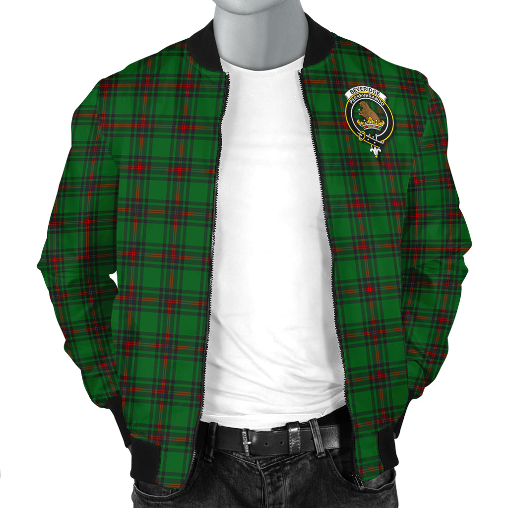 Beveridge Tartan Bomber Jacket with Family Crest - Tartanvibesclothing