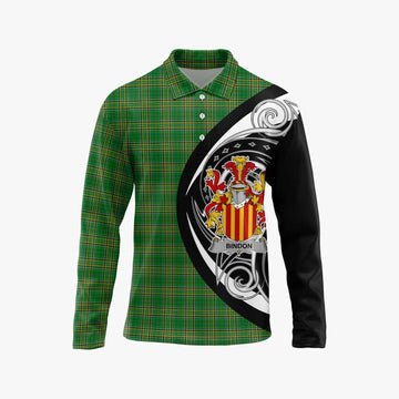 Bindon Irish Clan Long Sleeve Polo Shirt Celtic Circle Style Unisex - Tartan Vibes Clothing