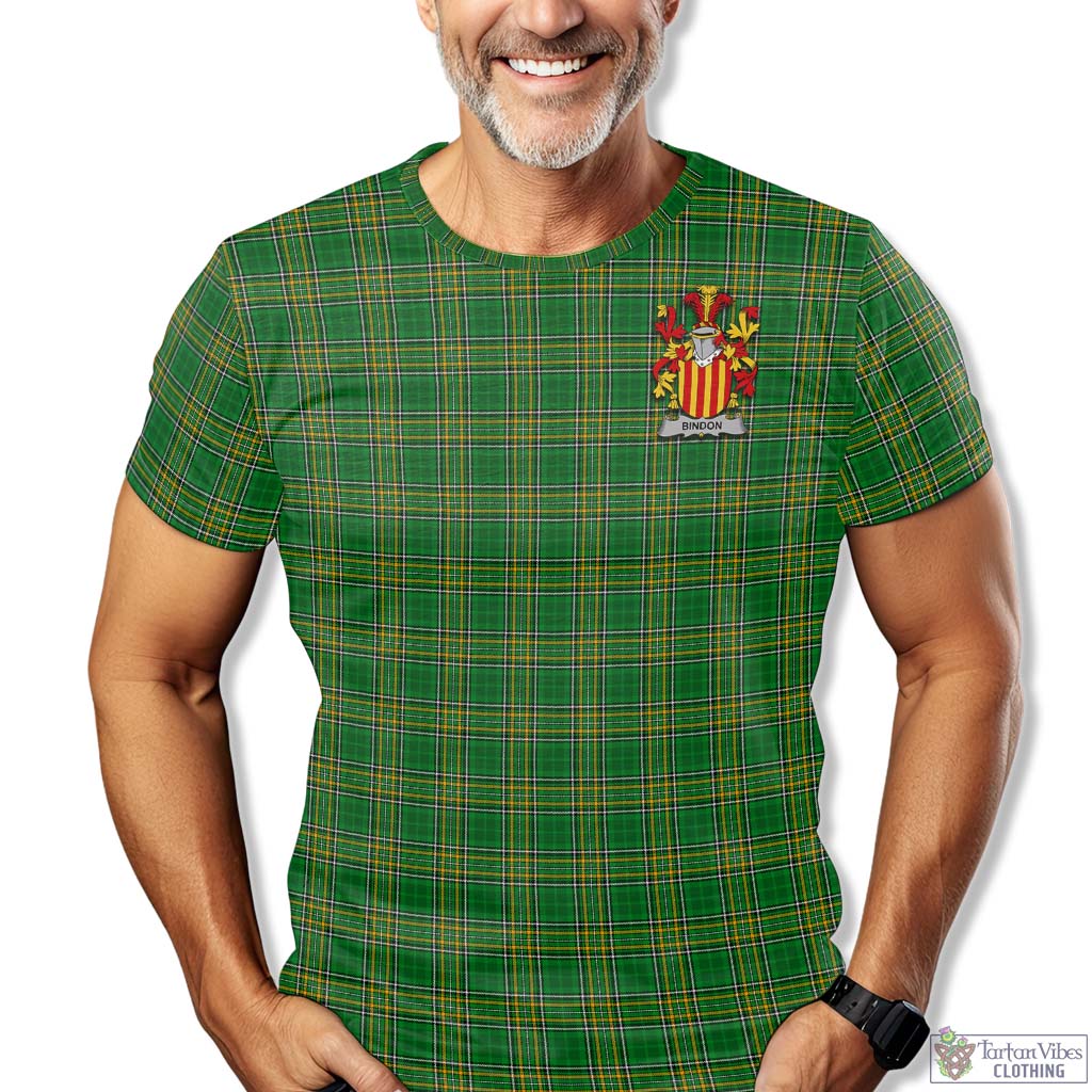 Tartan Vibes Clothing Bindon Ireland Clan Tartan T-Shirt with Family Seal