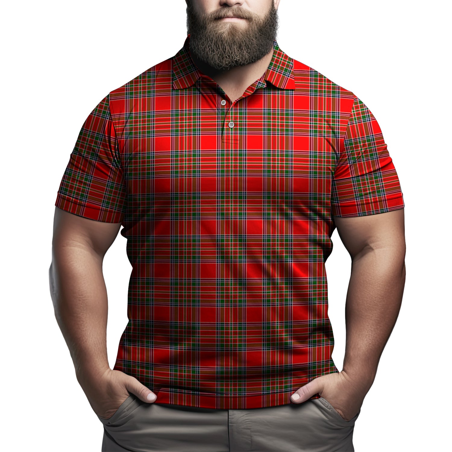 Binning Tartan Mens Polo Shirt - Tartanvibesclothing