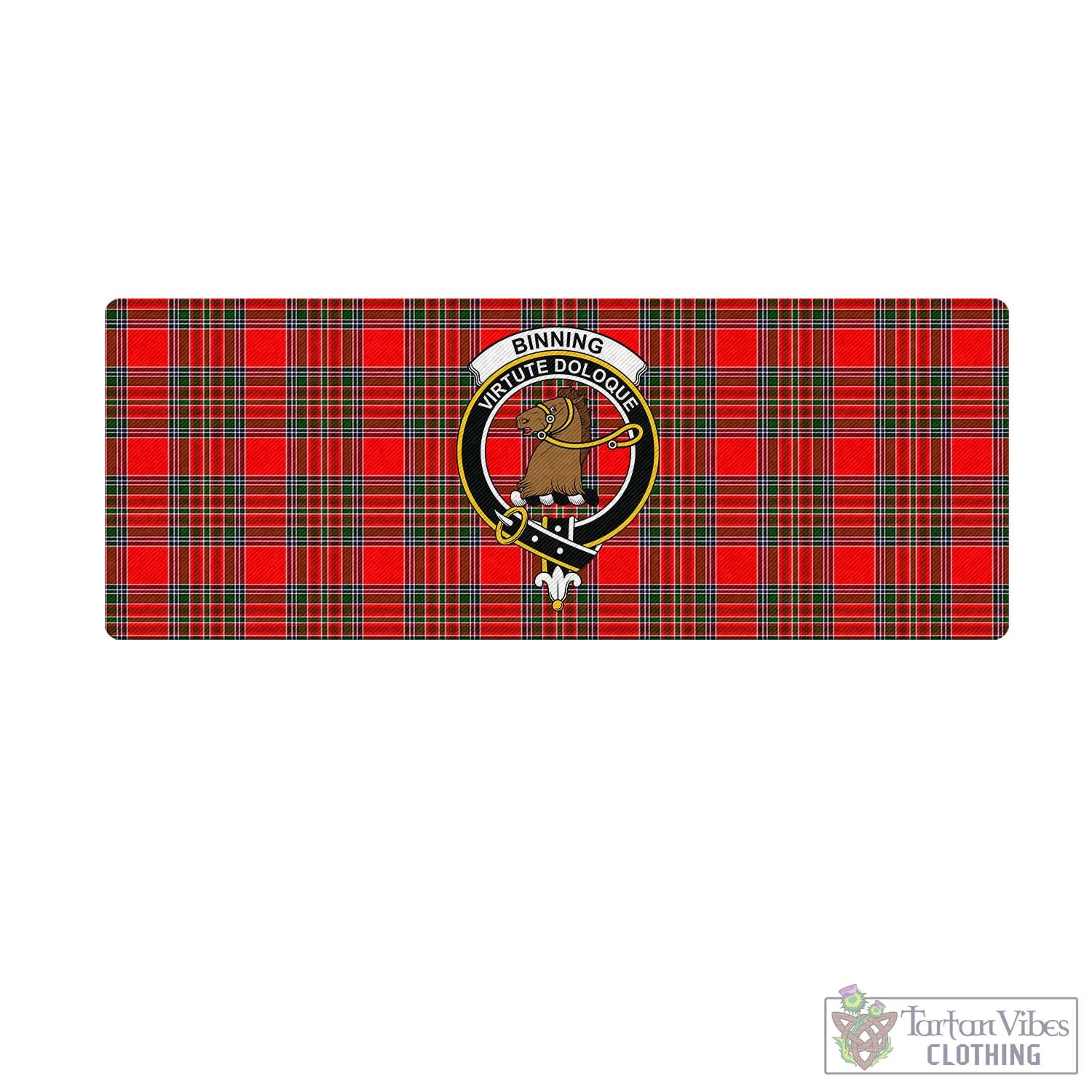 Tartan Vibes Clothing Binning Tartan Mouse Pad with Family Crest