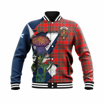 Binning Tartan Family Crest Baseball Jacket Scottish Thistle Celtic Inspired Unisex - Tartan Vibes Clothing