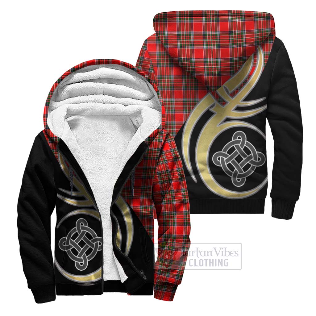 Binning Tartan Sherpa Hoodie with Family Crest and Celtic Symbol Style Unisex S - Tartan Vibes Clothing