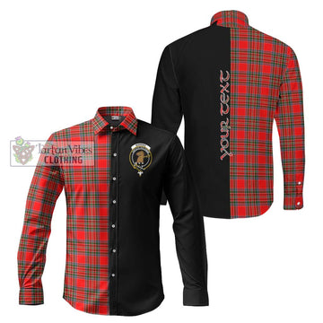 Binning Tartan Long Sleeve Button Shirt with Family Crest and Half Of Me Style