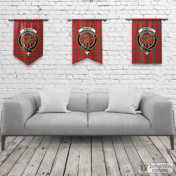 Binning Tartan Gonfalon, Tartan Banner with Family Crest