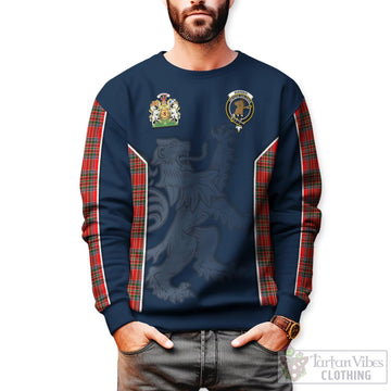 Binning Tartan Sweater with Family Crest and Lion Rampant Vibes Sport Style Unisex - Tartan Vibes Clothing
