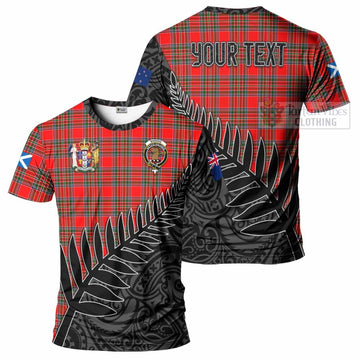 Binning Crest Tartan T-Shirt with New Zealand Silver Fern Half Style