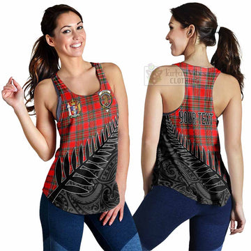 Binning Crest Tartan Women's Racerback Tanks with New Zealand Silver Fern Half Style