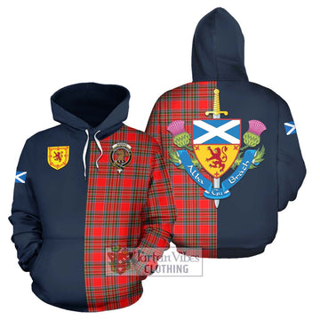 Binning Tartan Hoodie Alba with Scottish Lion Royal Arm Half Style