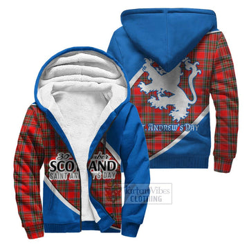 Binning Family Crest Tartan Sherpa Hoodie Celebrate Saint Andrew's Day in Style