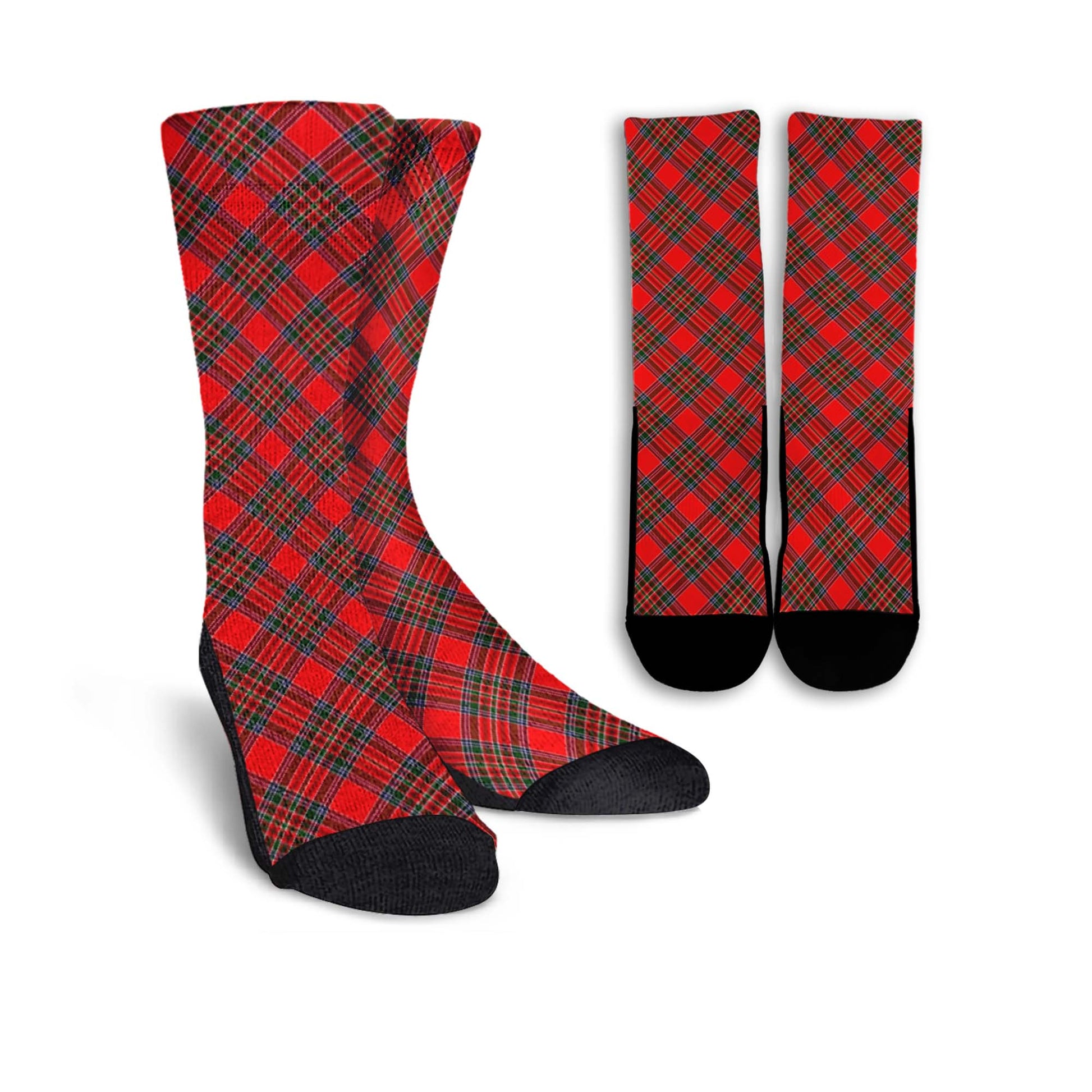 Binning Tartan Crew Socks Cross Tartan Style - Tartanvibesclothing