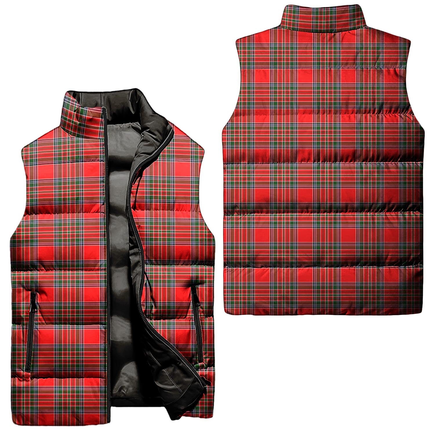 Binning Tartan Sleeveless Puffer Jacket Unisex - Tartanvibesclothing