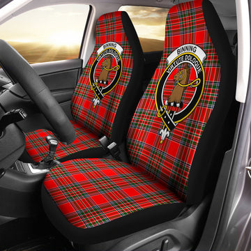 Binning Tartan Car Seat Cover with Family Crest