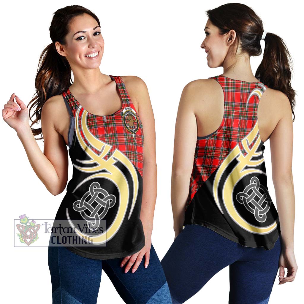 Binning Tartan Women's Racerback Tanks with Family Crest and Celtic Symbol Style 4XL - Tartan Vibes Clothing