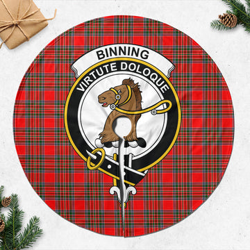 Binning Tartan Christmas Tree Skirt with Family Crest