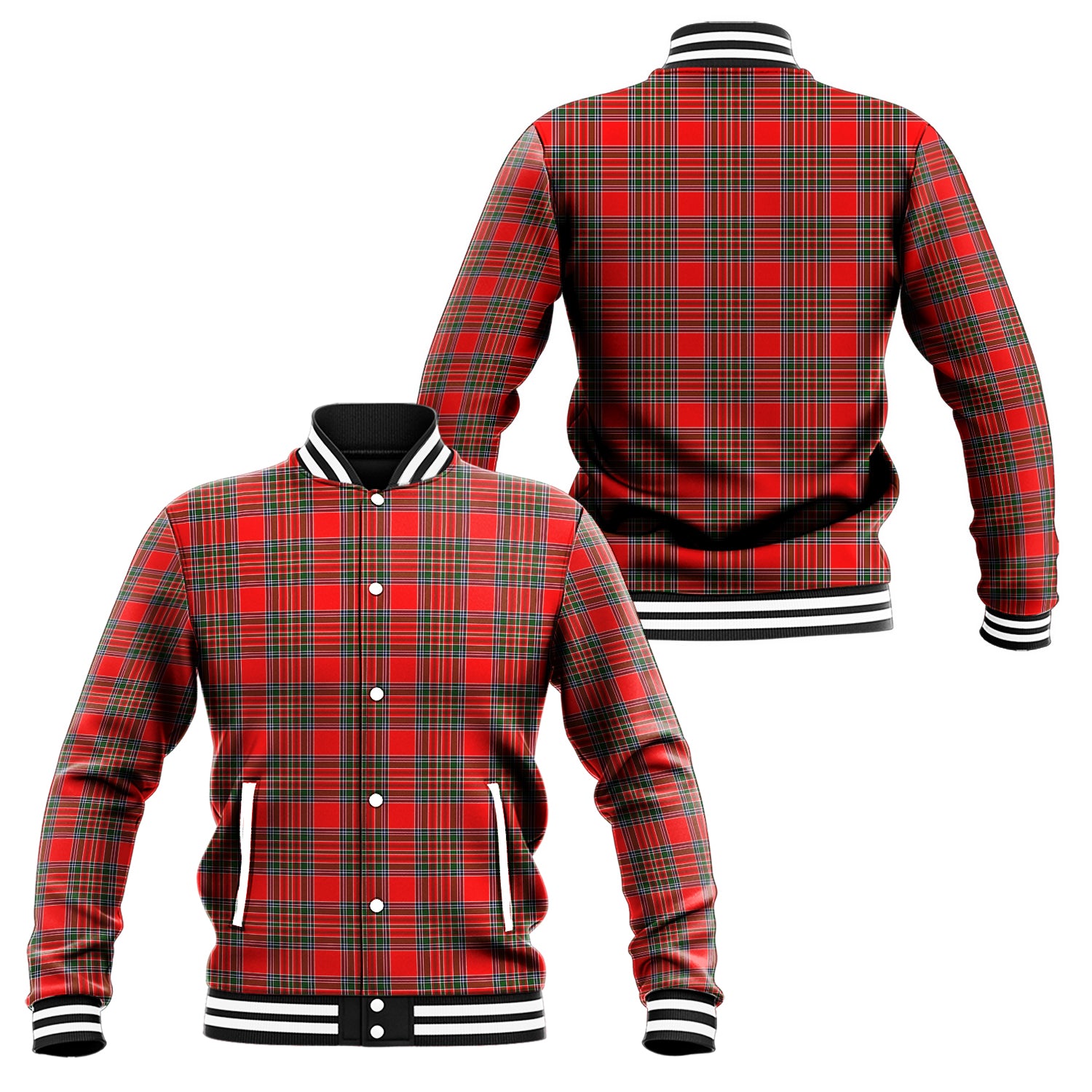 Binning Tartan Baseball Jacket Unisex - Tartan Vibes Clothing