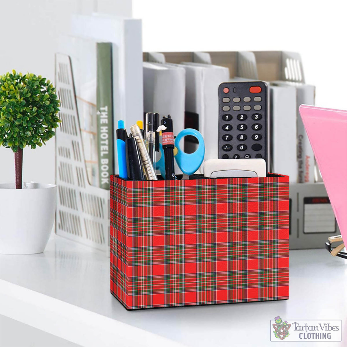 Binning Tartan Pen Holder One Size 5.9"(L)*2.7"(W)*4.3"(H) - Tartan Vibes Clothing
